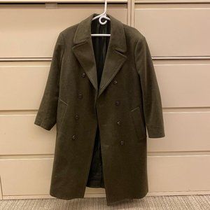 Banana Republic Men's Large Olive Peacoat wool